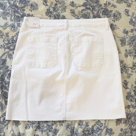 Kut From The Kloth Evereve Skirt Womens 10 Bristol Utility White New - Picture 5 of 9